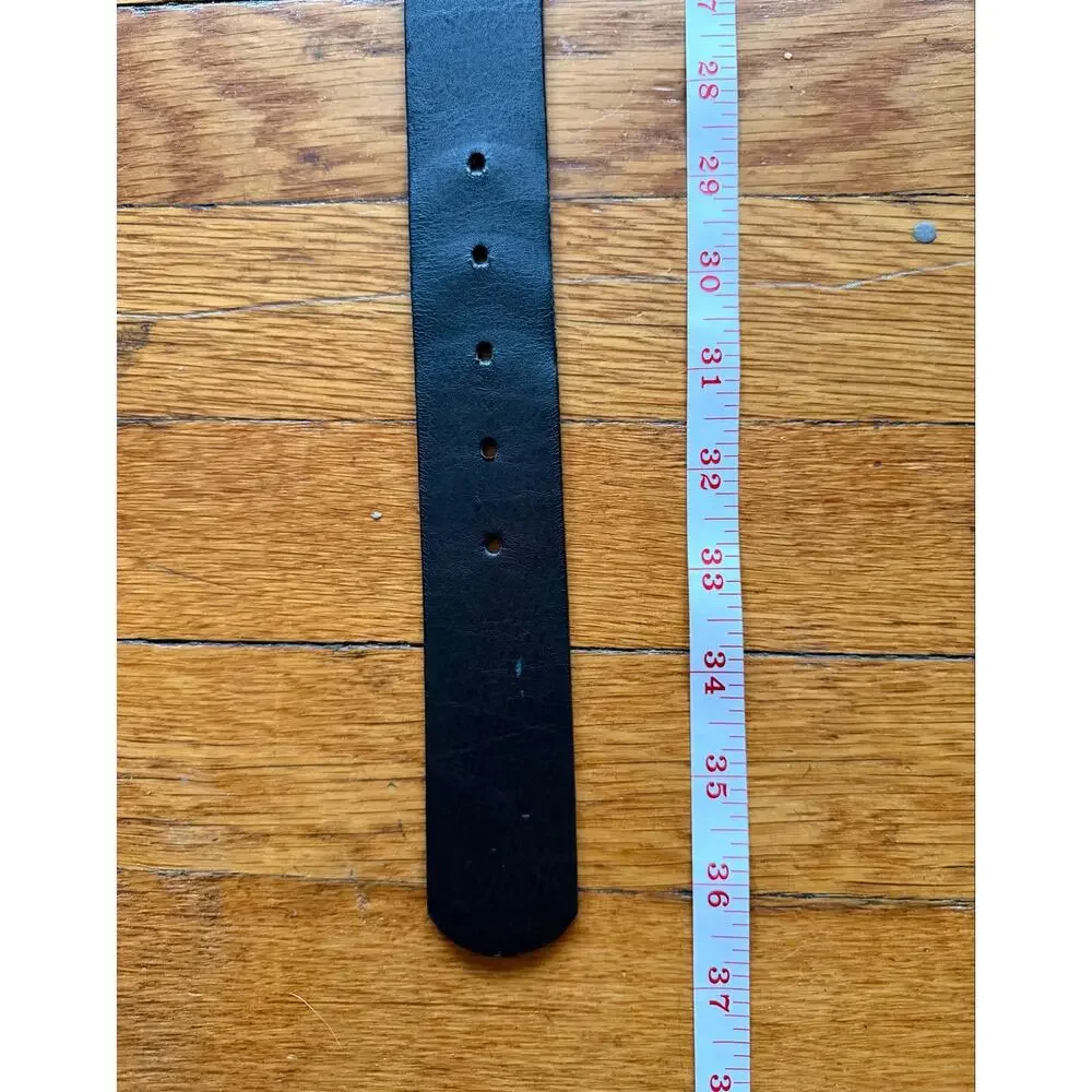 GAP Black Split Leather Waist Belt Womens sz XS